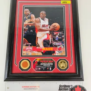 Framed & Matted Photo : 2006 NBA All-Star Game Used Basketball : DWAYNE WADE : Miami Heat (COA : The