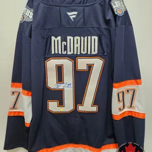 Autographed Hockey Jersey : Connor McDavid - Oilers (Size 52) (Certified KB Authentics)
