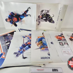 Oilers Posters (37) : Variety of Sizes (Largest Measures : 18"H x 24"W)