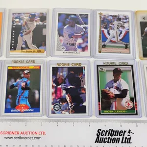 Variety of Baseball Cards (10) : Incl. - Randy Johnson - Alex Rodriguez - Roger Clemens - Ken Griffe