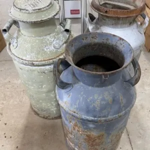 3 Vintage Milk Cans