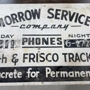 Morrow Service Company Metal 1-Sided Sign