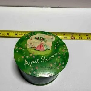 April Showers by Cheramy Dusting Powder Tin empty