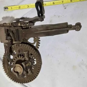 Vintage hand-crank apple peeler, 8" tall