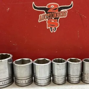 Eight 1/2� Drive Snap-On Sockets.