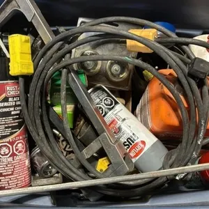 Tote Of Asst. Shop/Garage Supplies.