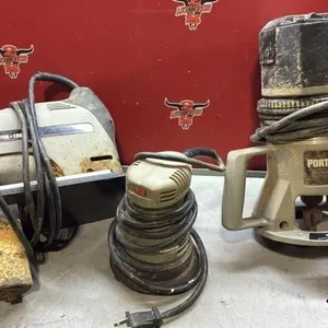 Porter Cable Drum Sander, Palm Sander & Router.