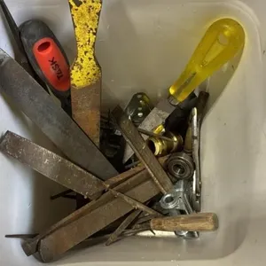 Pail of Files & Other Items.
