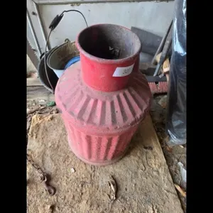 Vintage Red Metal Watering Can & Buckets Lot
