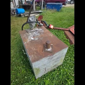 Used Metal Fuel Tank with Pump and Hose