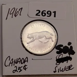 1967 80% Silv Canada Quarter