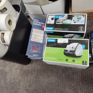 2 label printers, labels and card reader