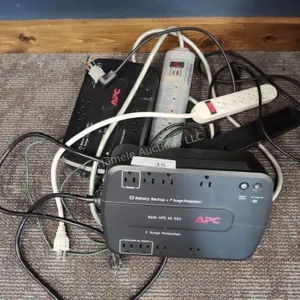 2 battery backups and power strips