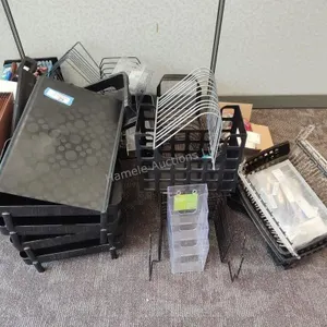 Lot of trays and other office items