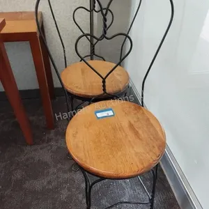 2 iron ice cream parlor chairs