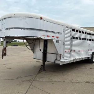 Kiefer Built 7ft x 22ft Aluminum Gooseneck Livestock Trailer