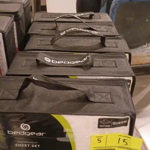 Bedgear Cool Cotton performance sheet set. Designed for split head queen size beds. Features Hyper-Cotton technology for a silky smooth feel and enhan