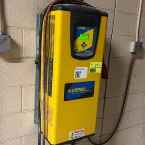 Hawker Lifeplus TC3 model TC3-LP-15KW high-frequency smart battery charger. Designed for 24V, 36V, or 48V lead-acid batteries (12/18/24 cells). Max ou