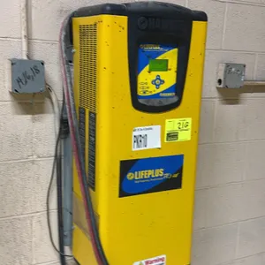 Hawker Lifeplus TC3 model TC3-LP-15KW high-frequency smart battery charger. Features multi-voltage output of 24/36/48V D.C. with 260 max D.C. amps. De