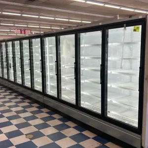Zero Zone 4RMZC30 4-door glass door frozen food display case. Features adjustable wire shelving and interior lighting. S/N: G02303130NA. Electrical: 2