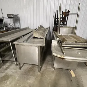 Misc. Stainless Steel Tables, Conveyor, Containers and Chairs
 UNRESERVED