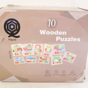 NEW- 10 CHILDREN’S WOODEN PUZZLES.