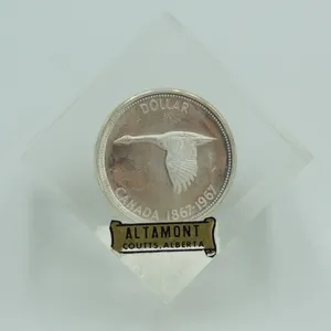#3 1967 Canada Silver Dollar Coin Paperweight
