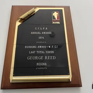 1974: CFLPA Plaque Commemorating Rushing Title
 UNRESERVED
