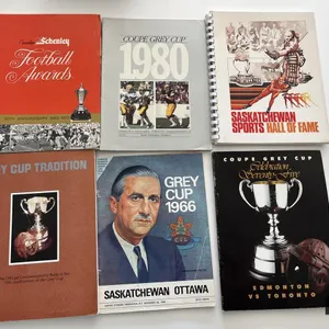 (6) Assorted CFL Magazines Including 1966 Grey Cup Program
 UNRESERVED