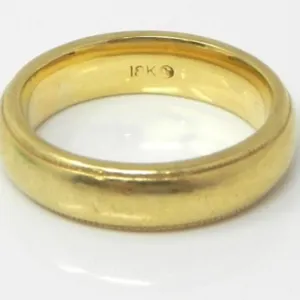 18KT YELLOW GOLD LADIES WEDDING BAND $3000