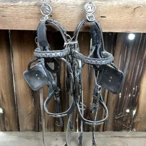 2 Draft Leather Bridals w Bits