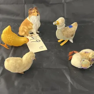 5pcs Vintage Animal Figurines