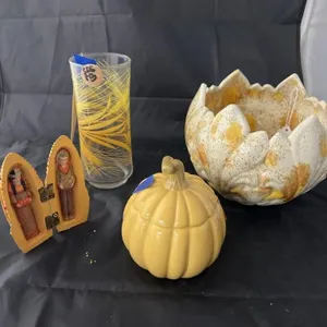 Art Glass Bowl - Pumpkin Canister - Tumbler