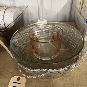 Clear Glass Serving Bowl - Serving Tray