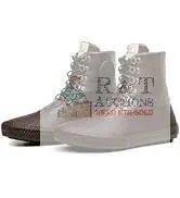 Unisex New Size  7 Men's GROUNDED PEOPLE [Jude] Handmade Classic Lace Up High Top Fashion Sneakers Comfortable Walking Shoes - Made with Cruelty Free 