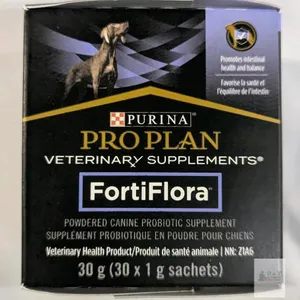 BB 01/27 Purina Pro Plan Veterinary Supplements FortiFlora for Dogs, 30 Sachets, 1 x 10⁸ CFU,