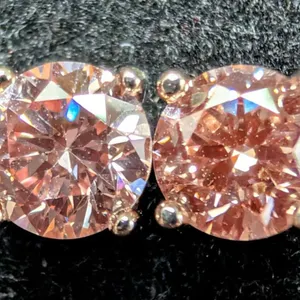 $1400, 10k(0.5g),  color lab diamond (0.55ct) earring, retail value $1400