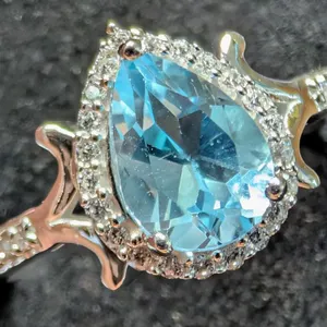 $240, silver(3.44g),  blue topaz (1ct) ring, retail value $240