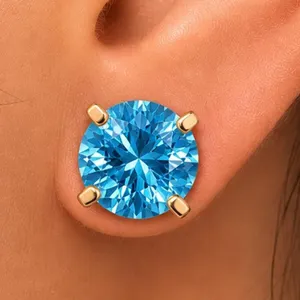 $1000, 14kblue topaz (4.5ct) earring, retail value $1000