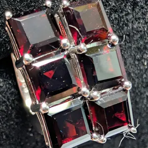 $400, silver(4.59g),  garnet (3ct) earring, retail value $400