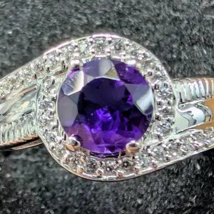 $240, silver(3.57g),  amethyst (1ct) ring, retail value $240