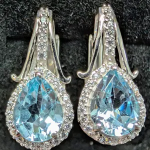 $320, silver(4.22g), blue topaz (2ct) earring, retail value $320