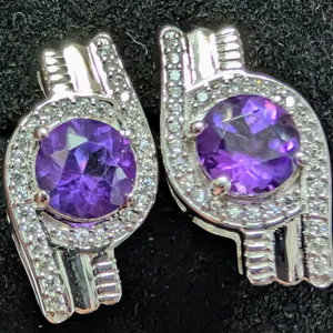 $440, silver(5.52g),  amethyst (2ct) earring, retail value $440