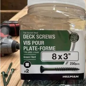 Hillman Deck Screws 8x3" 250pcs Green