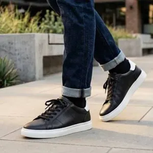 ALDO Men's Black Leather Sneakers Size 9