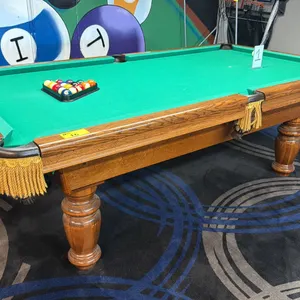 DUFFERIN BILLIARDS TABLE WITH BALLS - SLATE WITH GREEN FELT APPROX. 8 1/2FT X 4 1/2FT