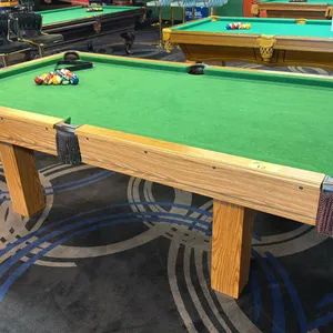 DUFFERIN LEISURE BILLIARDS TABLE WITH BALLS - SLATE WITH GREEN FELT APPROX. 8FT X 4 1/2FT