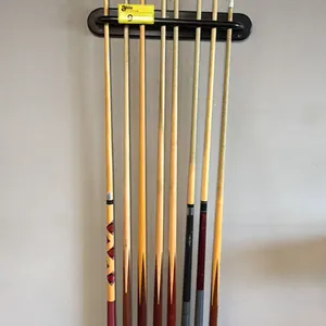 WALL MOUNT POOL CUE RACK WITH 8 CUES