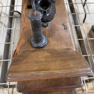 Vintage Wood Hand Crank Telephone