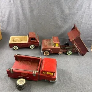 Structo Pressed Steel Toy Truck Set